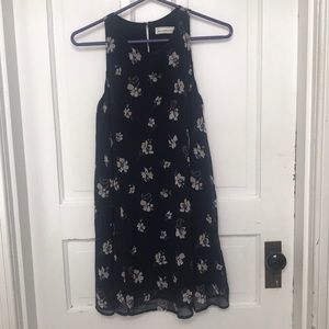 Abercrombie Navy Halter Shift Dress w/ Flowers